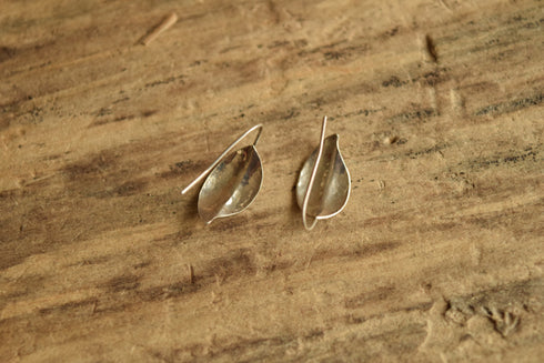 Hammered Leaf Earrings